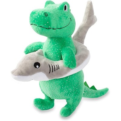 Fringe Studio Plush Dog Toy, Shark Week REX (289879) for All Breed Sizes