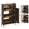 Rattan Shoe Storage Cabinet with 3 Flip Drawers - 2 of 4