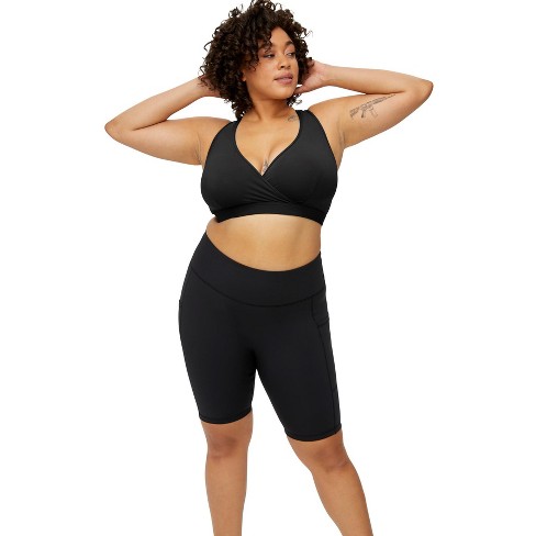 Tomboyx Sports Bra, Low Impact Support, Wirefree Athletic Strappy Back Top, Womens  Plus-size Inclusive Bras, (xs-6x) Black 4x Large : Target