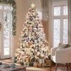 Karl Home 7ft  PE PVC  Green Flocking Christmas Tree with 450 Lights - 3 of 4
