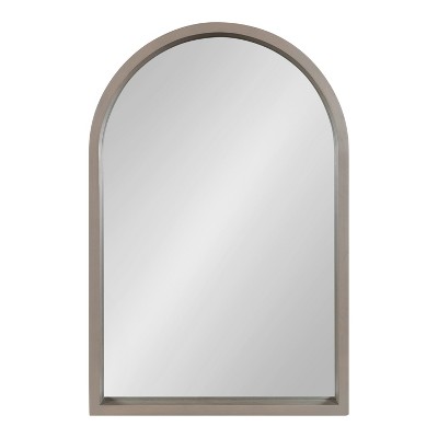 Gray Arched Wood Frame Vanity Mirror, 20 x 30
