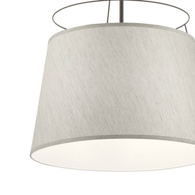 Marika 22" Bronze Pendant Light with Fabric Shade