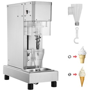 VEVOR Ice Cream Blender, 750W High-Speed Ice Cream Maker Mixer Stir Machine 1740RPM, 304 Stainless Steel Ice Cream Shaker, Silver - 1 of 4