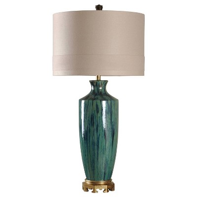 Cobourg Ceramic Table Lamp Blue - StyleCraft
