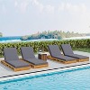 Christopher Knight Home Leeward Outdoor Acacia Wood Adjustable Chaise Lounge with Water-Resistant Cushion (Set of 4) - 2 of 4