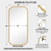 Aoibox Gold Wall Mirror for Bathroom Vanity Over Sink, Modern Rounded Corner Rectangular Decorative Mirror with Non-Rusting Iron Metal Frame - 4 of 4