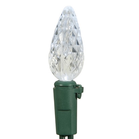 Vickerman 200 Cool White C6 Led Light On Green Wire, 100' Christmas ...