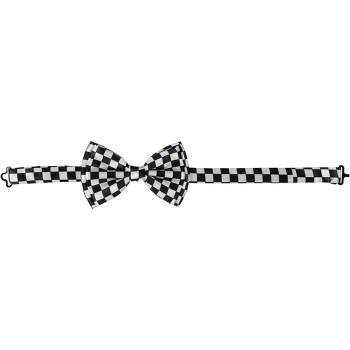 Dress Up America Balck and White Checkered Bow Tie - Pre Tied Bow Tie