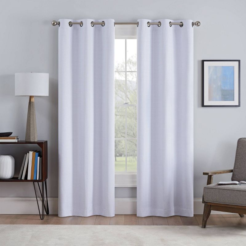 Set of 2 Talisa Absolute Zero and Draft Blocker Blackout Curtain Panels - Eclipse, 1 of 12