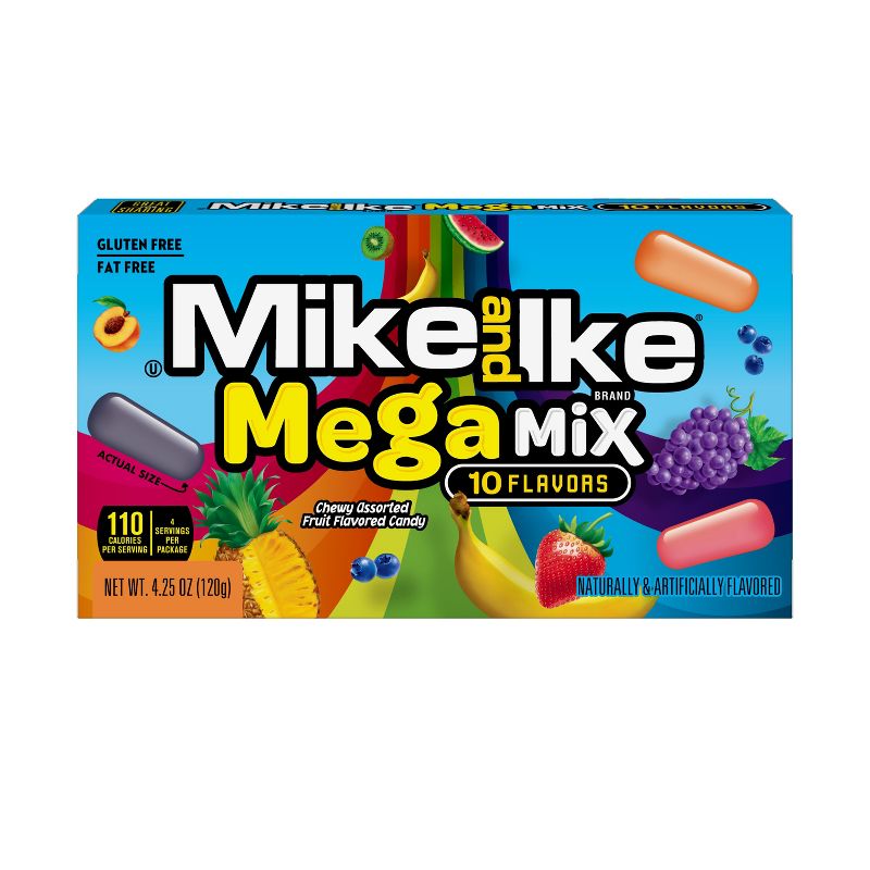 Mike and Ike Mega Mix Chewy Assorted Candy - 4.25oz, 1 of 9
