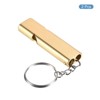 Unique Bargains Double Tubes Loud Aluminum Whistle with Lanyard Keychain 2 Pcs - 3 of 4