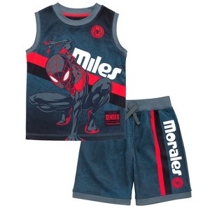 Marvel Mesh Jersey Tank Top Shirt and Basketball Shorts Outfit Set Little Kid to Big Kid Sizes (2T - 18-20) - 1 of 4