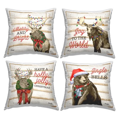 Stupell Industries Christmas Phrases Woodland Animals