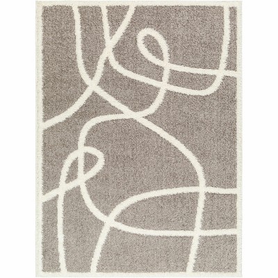 Hauteloom Gilon Taupe Plush Area Rug