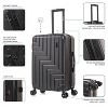 DUKAP Zahav Lightweight Hardside Medium Checked Spinner Suitcase - Black - 3 of 4