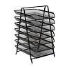 Mind Reader Metal 7-Tier Paper Tray Desktop Organization Set: Black Metal Desk Organizer for Office Supplies - image 4 of 4