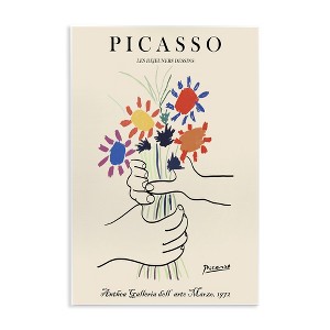 Stupell Industries Classical Picasso Floral Painting Hands Holding Bouquet, 13" x 19" - 1 of 4