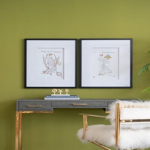 AZL1 Life Concept Wall Art 2 Piece Set 20x28 Framed Design Durable Sleek Canvas for Modern Energetic Home Display Decor, Black, 29.5"*3.9"*21.7" - 1 of 4