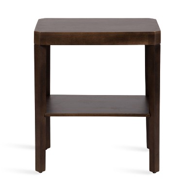 Talcott Dark Brown Mango Wood Rectangular Side Table, 22x14x26