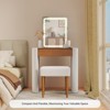 GYIIYUO 31.5"W Makeup Vanity Table with Mirror and Lights, Drawers, Vanity Desk for Bedroom - 3 of 4