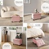 StorageBud Storage Ottoman for Bedroom End of Bed, Faux Leather Storage Bench, Large Storage Ottoman Bench, Entryway Bench with Storage - 4 of 4