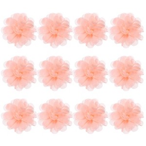 Unique Bargains Mesh Fabric Full Chiffon Flowers for DIY 12 Pcs - 1 of 4