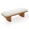 TOV Furniture Ollie Performance Boucle Large Bench in White - 4 of 4