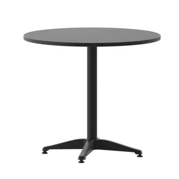 Flash Furniture Mellie 31.5'' Round Aluminum Indoor-Outdoor Table with Base