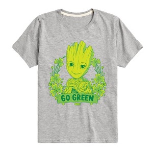 Boys' - Marvel - Groot Go Green St. Patricks Day Short Sleeve Graphic T-Shirt - 1 of 4