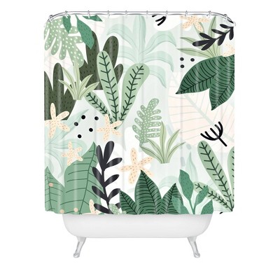 Gale Switzer Into the Jungle Shower Curtain Green - Deny Designs