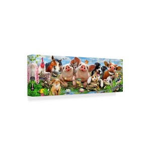 Trademark Fine Art -Howard Robinson 'Happy Farm Animals' Canvas Art - 1 of 3