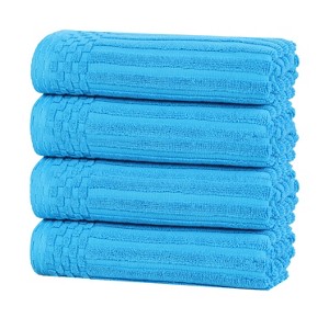 Modern Ribbed Cotton  Assorted Towel Set by Blue Nile Mills - 1 of 4