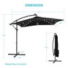 Sonkuki 8.2×8.2FT LED Solar Lighted Outdoor Patio Umbrella, Square Canopy Offset Umbrella for Villa Gardens, Lawns and Yard - 3 of 4