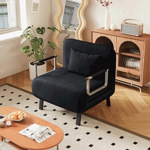 VYNXARIA 55inch Convertible Chair Bed,Tri-Fold Sofa Bed,Leisure Chaise Lounge Couch with Sturdy Iron Frame,Comfortable Sleeper Chair - 1 of 4