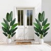 Tree City 6 Ft Artificial Bird of Paradise Plant - Fake Tropical Palm Tree with Pot, Realistic Banana Leaf, 2 Pack - 2 of 4