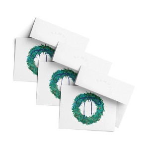 Winter/Holiday Greeting Card Pack Sets (3 ct) Wreath by Ramus & Co - 1 of 4