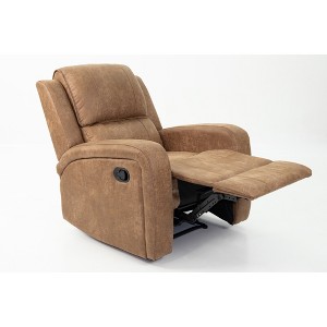 PU Leather Manual Recliner Chair with Cushion Back & Tufted Design - 1 of 4