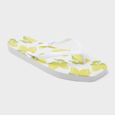 Women's Palmer Lemon Square Toe Flip Flops - Shade & Shore™ Yellow