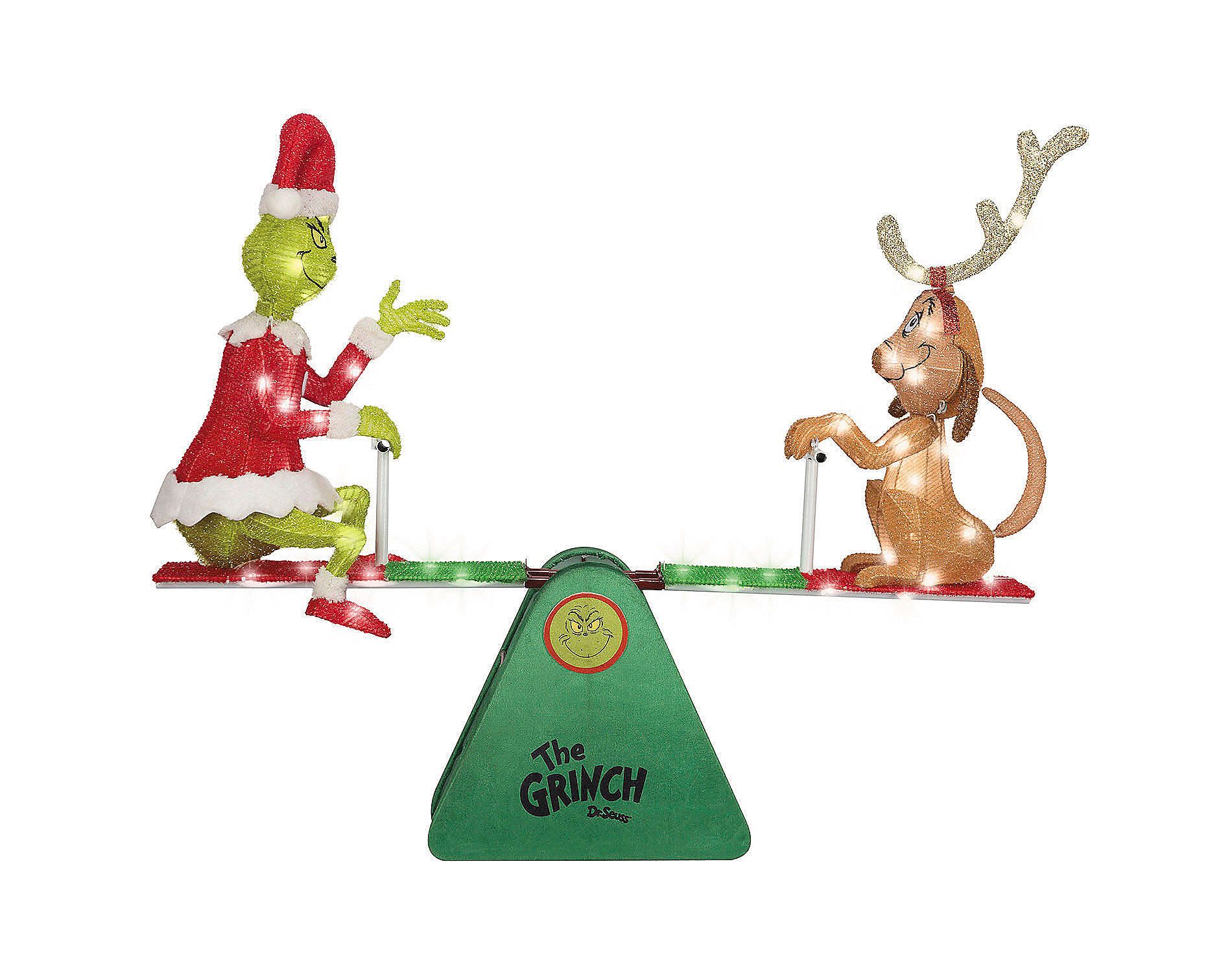 3 Ft. 2" Dr. Seuss™ How the Grinch Stole Christmas Grinch & Max Teeter Totter Outdoor Decoration