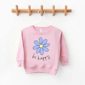 The Juniper Shop Be Happy Flower Toddler Graphic Sweatshirt - 1 of 2