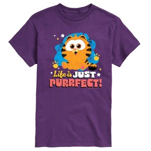 Men's - Garfield - Life Is Just Purrfect Short Sleeve Graphic T-Shirt - 1 of 4