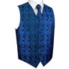 Men's Vest Tie Set 3PC Paisley Floral Jacquard Waistcoat and Necktie Pocket Square Vests Formal Suit Set for Suit Tuxedo Wedding - 3 of 4