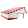 1/64 White & Red 64ft x 48ft Wooden Cattle Shed with Removeable Roof STA-227 - 4 of 4