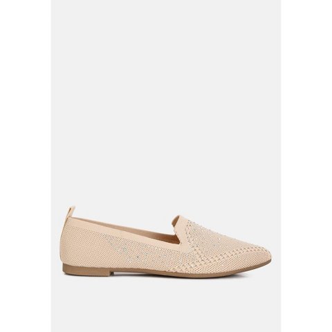 Женские туфли London Rag Womens Abedi Rhinestone Embellished Pull Tab Loafers 7
