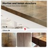 Industrial Dining Table for 6-8 People, Long Kitchen Table with Sturdy Metal Frame & Round Corner Rectangular Counter for Dinner - 4 of 4