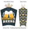 Big Dot of Happiness Cheers and Beers Happy Birthday - Table Decorations - Birthday Party Fold and Flare Centerpieces - 10 Count - 2 of 4