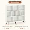 Costway 7/8/10/10 Cube 31.5"/39.5"/47"/55" Bookcase with 4/5 Metal Legs 2 Anti-tip Devices Display Cabinet Rack - 3 of 4