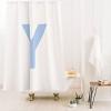 Deny Designs April Lane Art Block Monogram Shower Curtain - 2 of 3