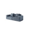 Whisen Modular Sofa Bed - Oversized, Convertible, Soft Corduroy Cloud Velvet Fabric, Two Person Combination - 3 of 4