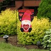 Love Gnome Burlap Sculpted Garden Flag Valentine's Day 18" x 12.5" Briarwood Lane - image 4 of 4